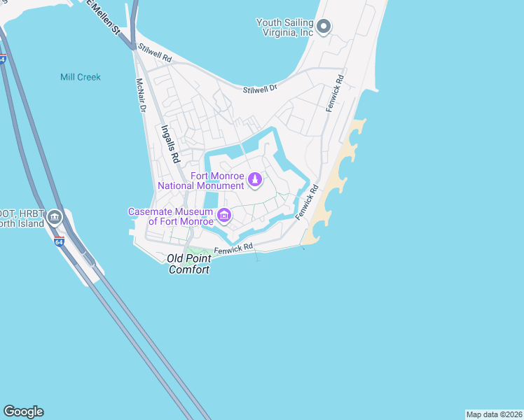 map of restaurants, bars, coffee shops, grocery stores, and more near 109 Bernard Road in Hampton