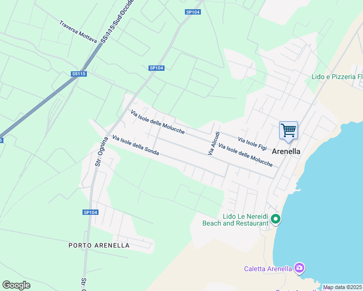 map of restaurants, bars, coffee shops, grocery stores, and more near 62 Via Isole delle Filippine in Arenella