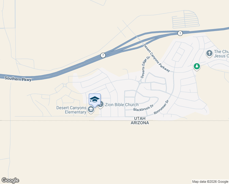 map of restaurants, bars, coffee shops, grocery stores, and more near 6125 South Daydream Way in St. George