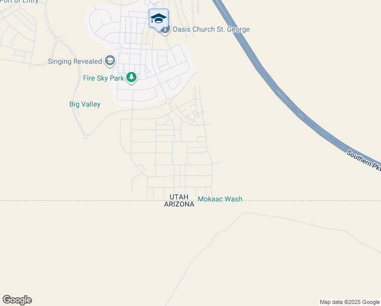 map of restaurants, bars, coffee shops, grocery stores, and more near 527 Avery Drive in St. George