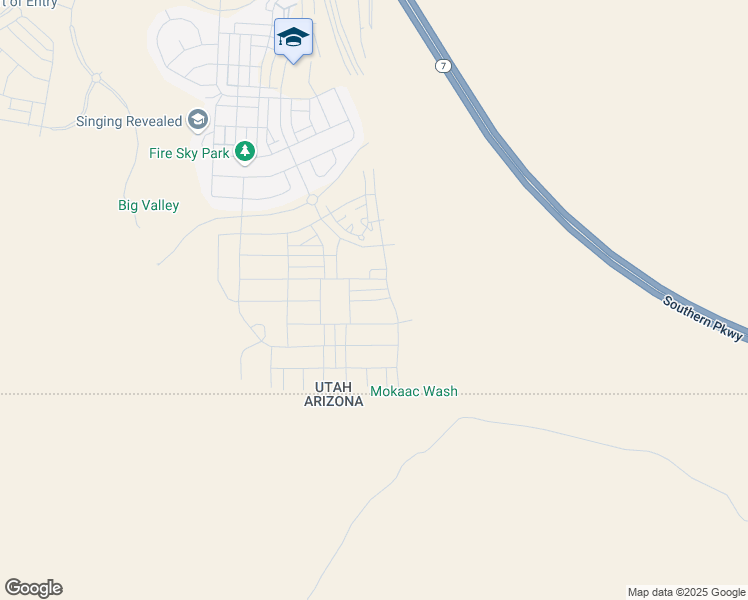 map of restaurants, bars, coffee shops, grocery stores, and more near 493 Avery Drive in St. George