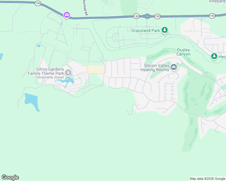 map of restaurants, bars, coffee shops, grocery stores, and more near 2884 Berwick Avenue in Gilroy