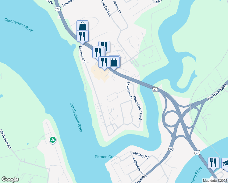 map of restaurants, bars, coffee shops, grocery stores, and more near 118 Anderson Dr in Somerset
