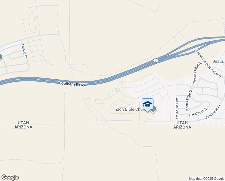 map of restaurants, bars, coffee shops, grocery stores, and more near Sunrider Lane in St. George