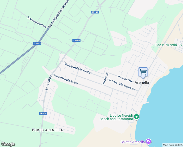 map of restaurants, bars, coffee shops, grocery stores, and more near 62 Via Isole delle Filippine in Arenella