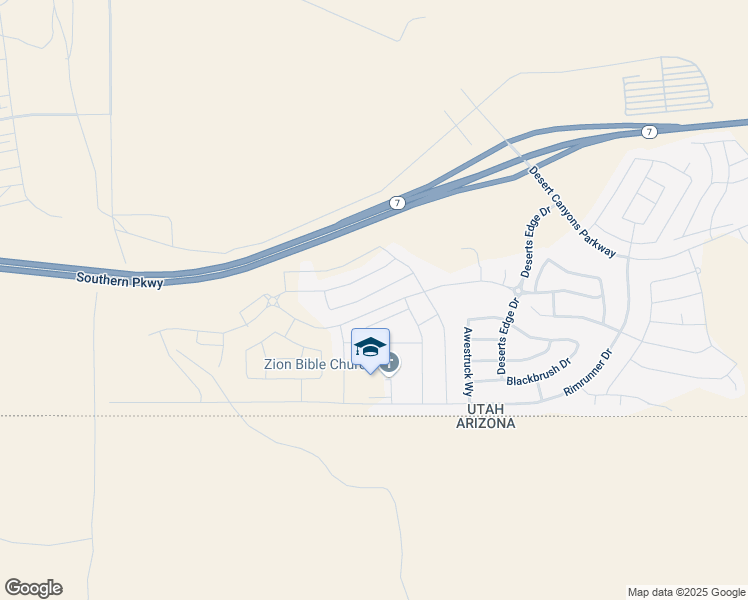 map of restaurants, bars, coffee shops, grocery stores, and more near 3102 Fuchsia Drive in St. George