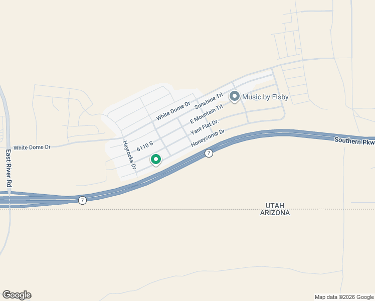 map of restaurants, bars, coffee shops, grocery stores, and more near 1870 Honeycomb Drive in St. George