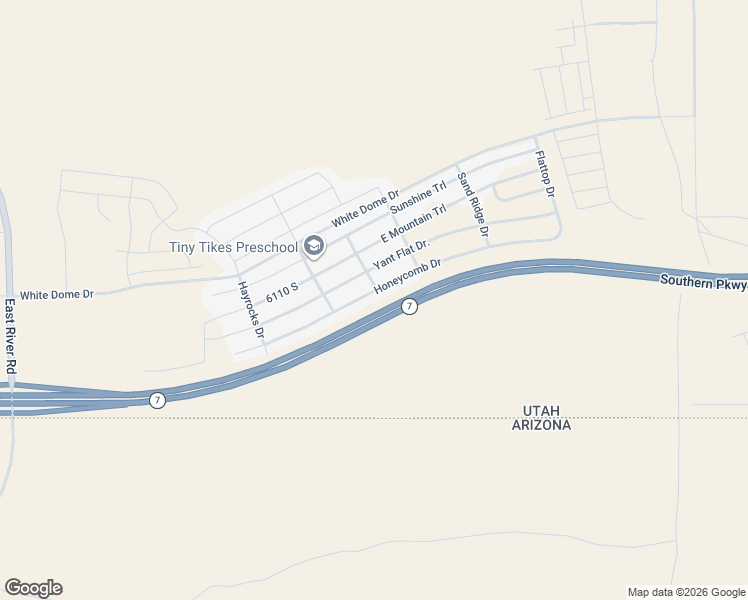 map of restaurants, bars, coffee shops, grocery stores, and more near 1886 Honeycomb Drive in St. George