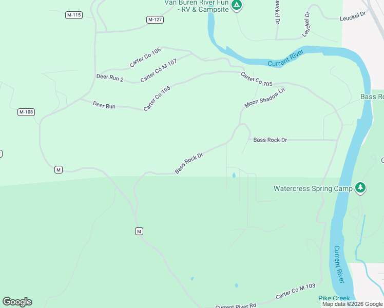 map of restaurants, bars, coffee shops, grocery stores, and more near Burke Ridge in Van Buren