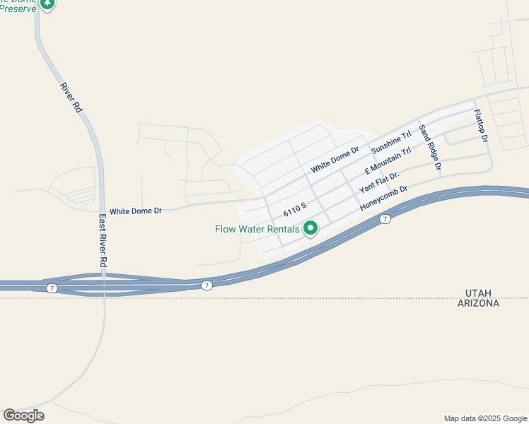 map of restaurants, bars, coffee shops, grocery stores, and more near 2084 East Sunshine Circle in St. George