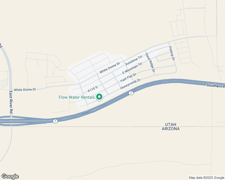 map of restaurants, bars, coffee shops, grocery stores, and more near Honeycomb Drive in St. George