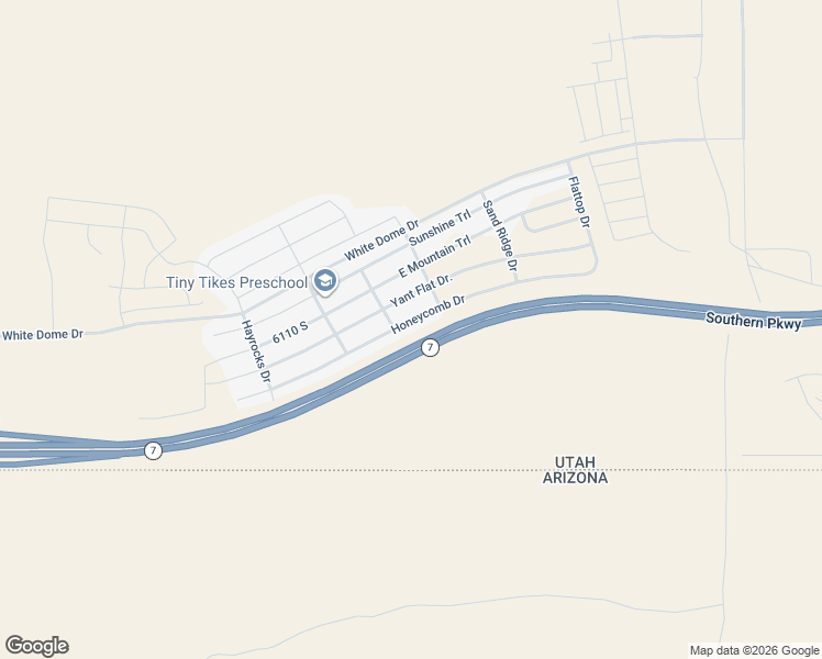 map of restaurants, bars, coffee shops, grocery stores, and more near 1973 Honeycomb Drive in St. George