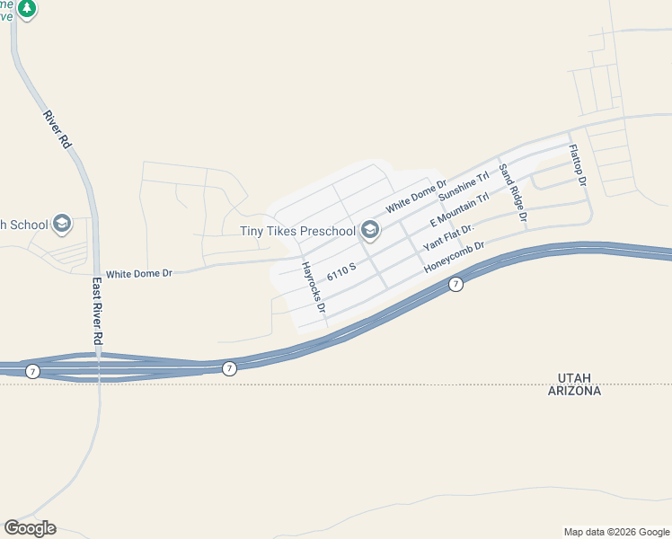 map of restaurants, bars, coffee shops, grocery stores, and more near 1673 East Mountain Trail in St. George
