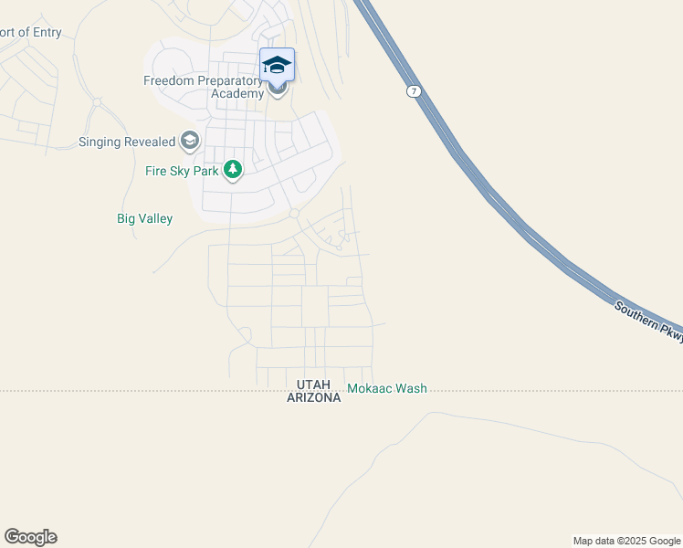 map of restaurants, bars, coffee shops, grocery stores, and more near 6051 Silver Birch Lane in St. George