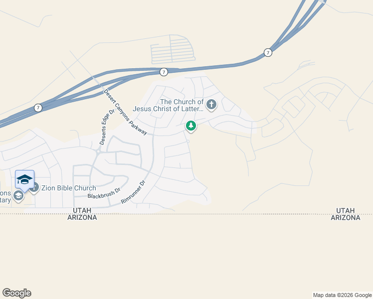 map of restaurants, bars, coffee shops, grocery stores, and more near 3763 East Shooting Star Lane in St. George