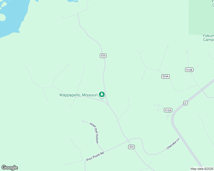 map of restaurants, bars, coffee shops, grocery stores, and more near 1657 Wayne 523 in Wappapello