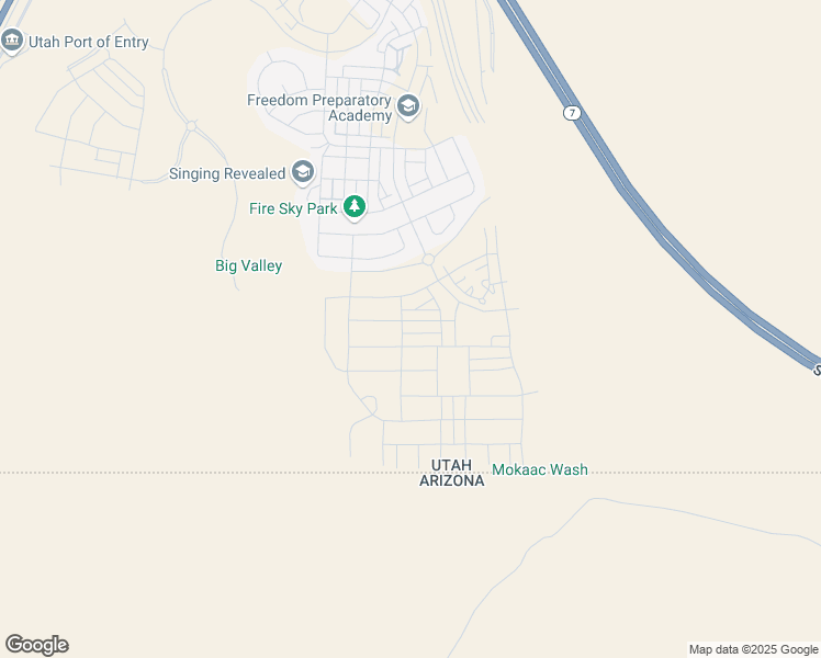map of restaurants, bars, coffee shops, grocery stores, and more near Southern Parkway in St. George