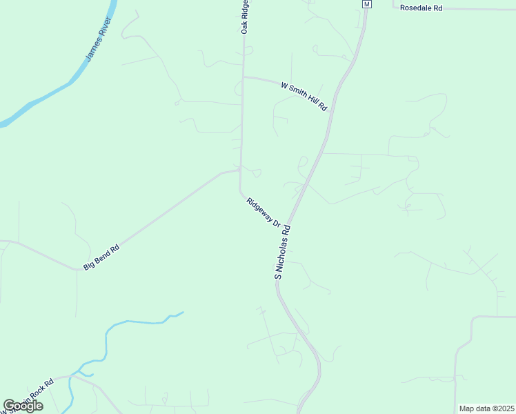 map of restaurants, bars, coffee shops, grocery stores, and more near Ridgeway Drive in Christian County