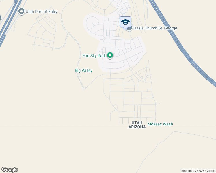 map of restaurants, bars, coffee shops, grocery stores, and more near 6062 Pinyon Drive in St. George