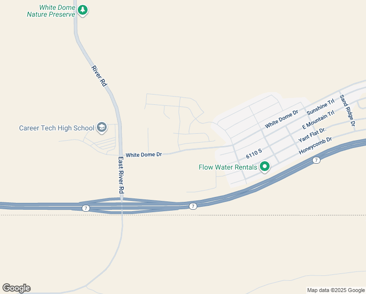 map of restaurants, bars, coffee shops, grocery stores, and more near 1358 White Hollow Lane in St. George