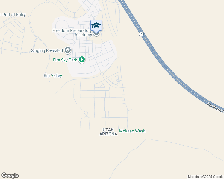 map of restaurants, bars, coffee shops, grocery stores, and more near 6051 Silver Birch Lane in St. George
