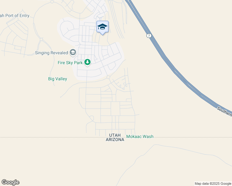 map of restaurants, bars, coffee shops, grocery stores, and more near 6051 Silver Birch Lane in St. George