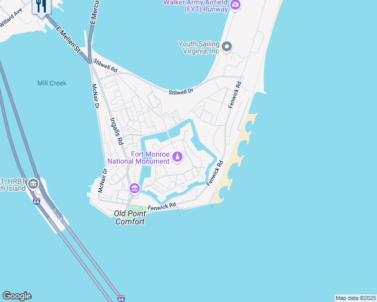 map of restaurants, bars, coffee shops, grocery stores, and more near 173 Bernard Road in Hampton