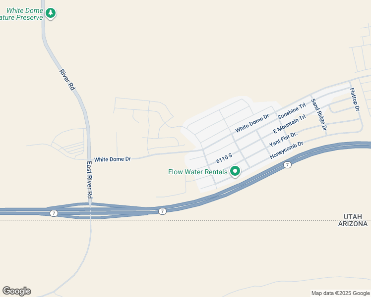 map of restaurants, bars, coffee shops, grocery stores, and more near 1494 White Hollow Lane in St. George