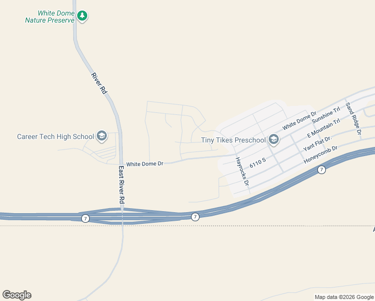 map of restaurants, bars, coffee shops, grocery stores, and more near Southern Parkway in St. George