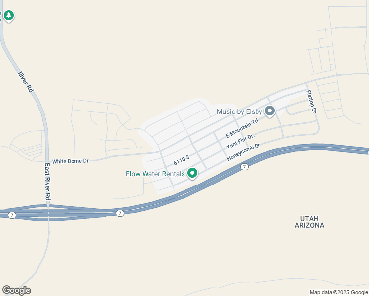 map of restaurants, bars, coffee shops, grocery stores, and more near East Sunshine Trail in St. George