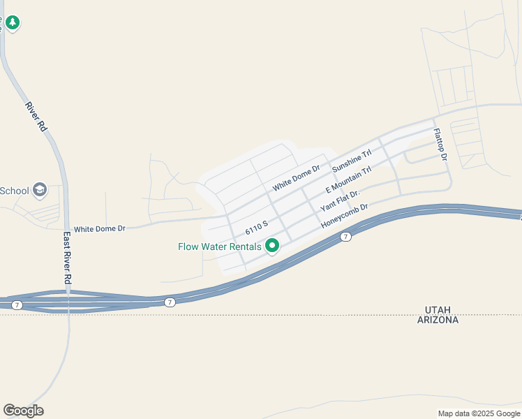 map of restaurants, bars, coffee shops, grocery stores, and more near East Sunshine Trail in St. George