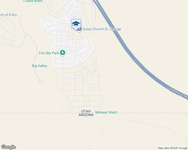 map of restaurants, bars, coffee shops, grocery stores, and more near West Olive Lane in St. George