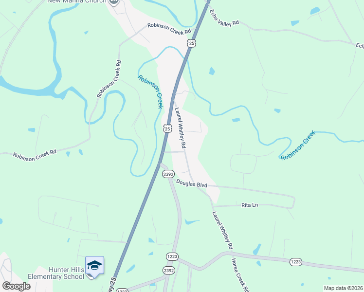 map of restaurants, bars, coffee shops, grocery stores, and more near 280 Laurel Whitley Road in Corbin