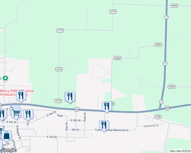 map of restaurants, bars, coffee shops, grocery stores, and more near 1258-1300 Fox Circle Drive in Mountain View