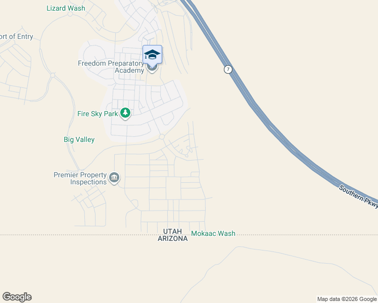 map of restaurants, bars, coffee shops, grocery stores, and more near 523 Olive Lane in St. George