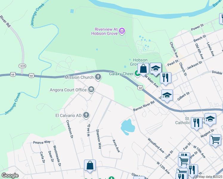 map of restaurants, bars, coffee shops, grocery stores, and more near in Bowling Green