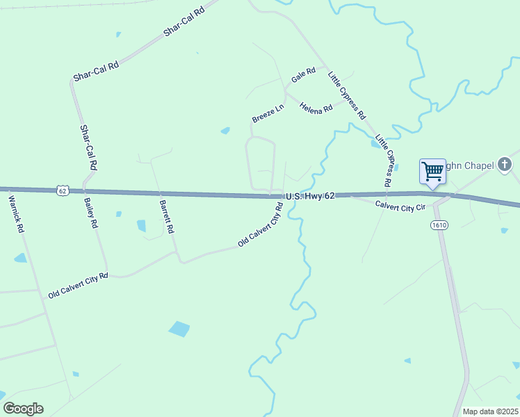 map of restaurants, bars, coffee shops, grocery stores, and more near 9675-10053 Highway 62 in Calvert City