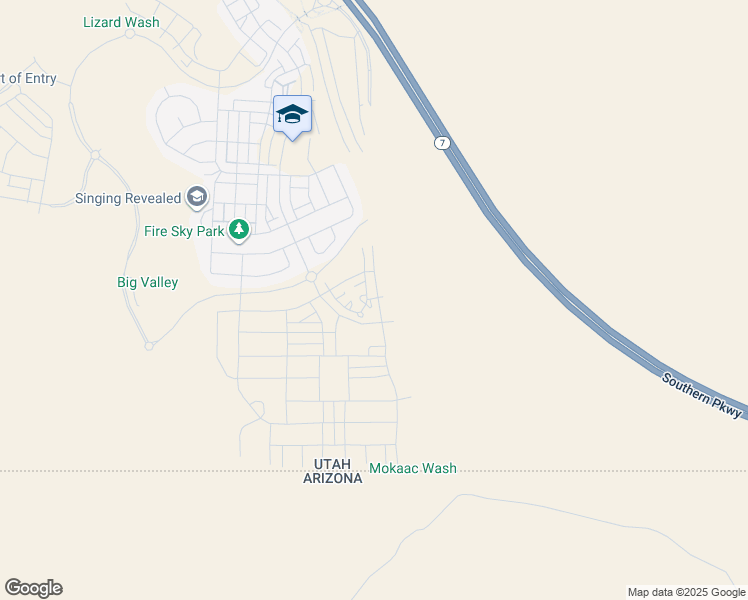 map of restaurants, bars, coffee shops, grocery stores, and more near West Olive Lane in St. George