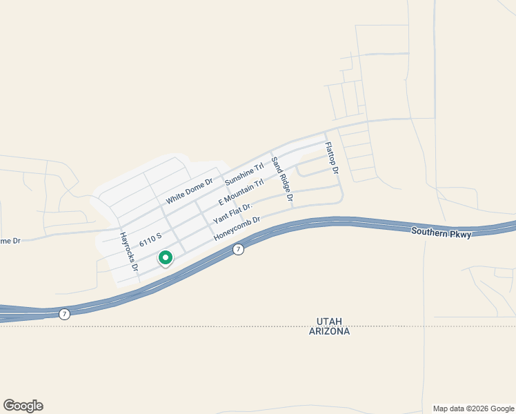 map of restaurants, bars, coffee shops, grocery stores, and more near 2036 East Yant Flat Drive in St. George