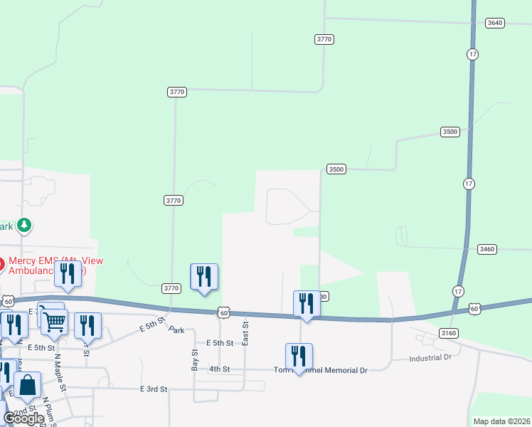 map of restaurants, bars, coffee shops, grocery stores, and more near 1258 Fox Circle Drive in Mountain View
