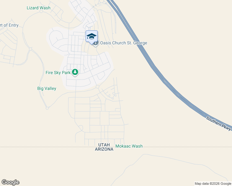 map of restaurants, bars, coffee shops, grocery stores, and more near 536 Autumn Place in St. George