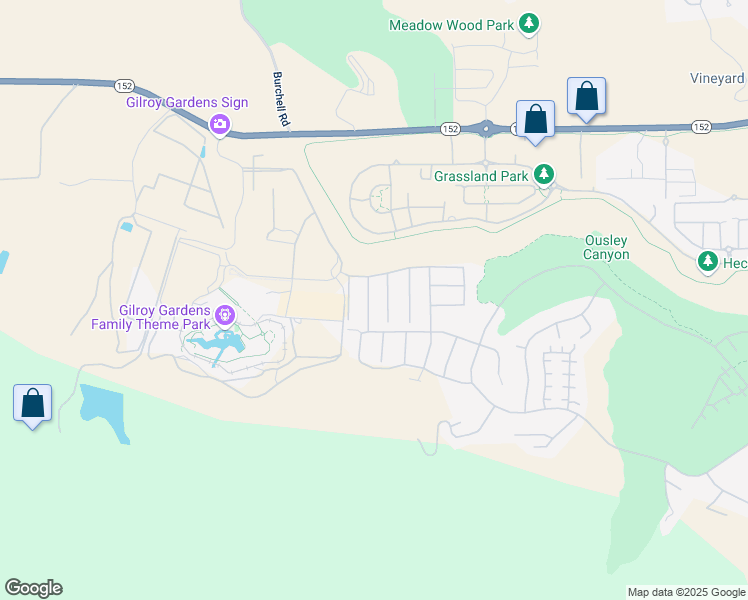 map of restaurants, bars, coffee shops, grocery stores, and more near 7656 Hackett Drive in Gilroy