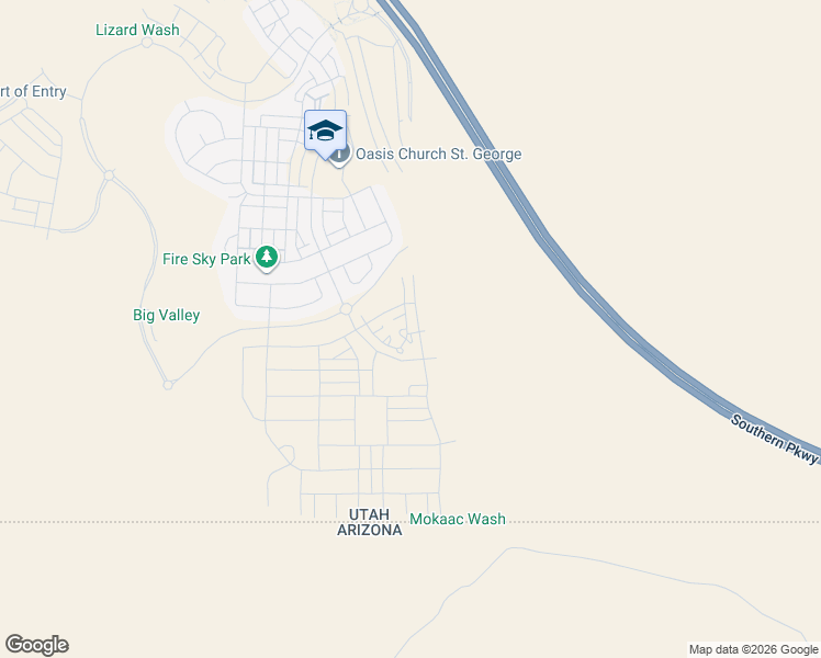 map of restaurants, bars, coffee shops, grocery stores, and more near 536 Autumn Place in St. George