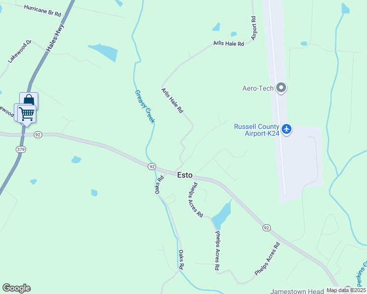 map of restaurants, bars, coffee shops, grocery stores, and more near 136 Esto Heights Road in Russell Springs