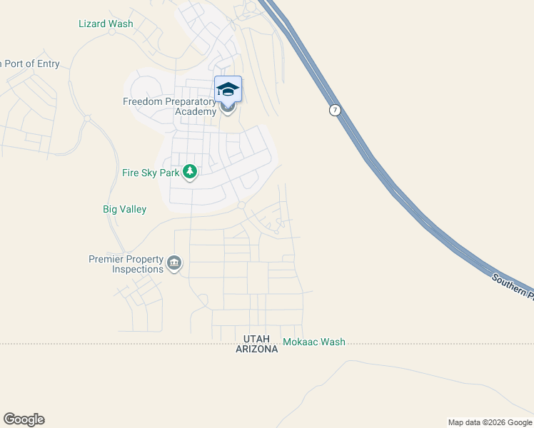 map of restaurants, bars, coffee shops, grocery stores, and more near 560 Aqua Cove in St. George