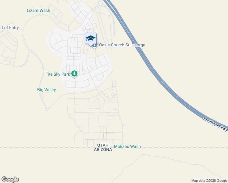 map of restaurants, bars, coffee shops, grocery stores, and more near 536 Autumn Place in St. George