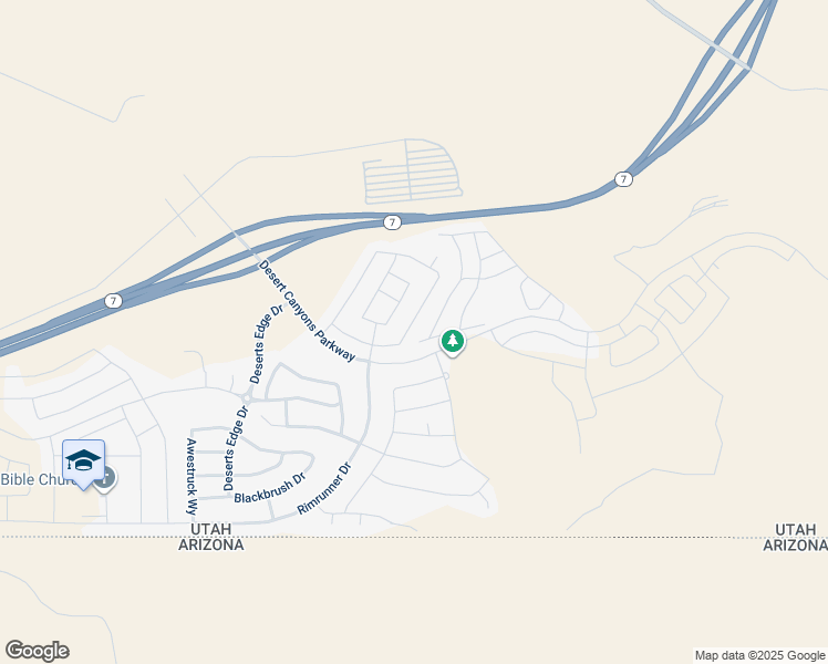 map of restaurants, bars, coffee shops, grocery stores, and more near 5957 South Kastra Lane in St. George