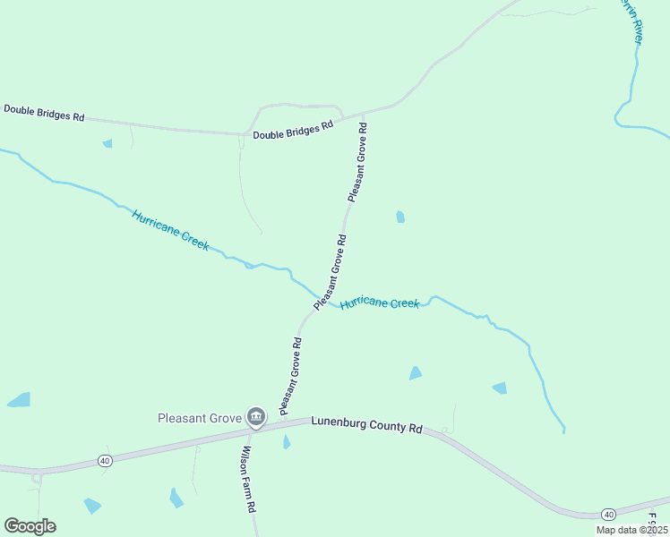 map of restaurants, bars, coffee shops, grocery stores, and more near Pleasant Grove Road in Keysville