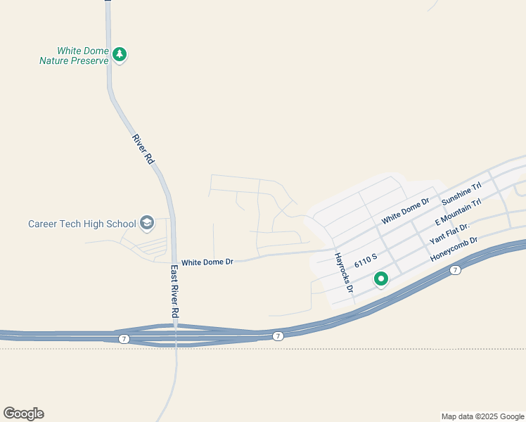 map of restaurants, bars, coffee shops, grocery stores, and more near 1576 Hayrocks Drive in St. George