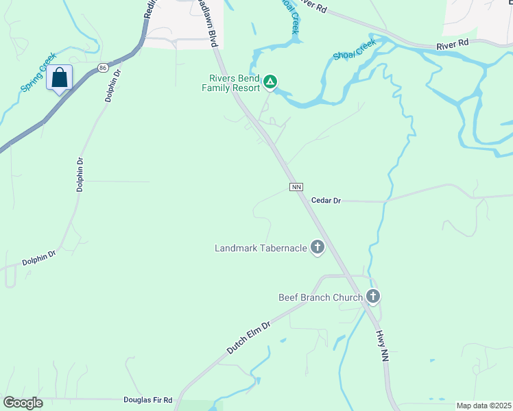 map of restaurants, bars, coffee shops, grocery stores, and more near 7343 Cliff Lane in Joplin